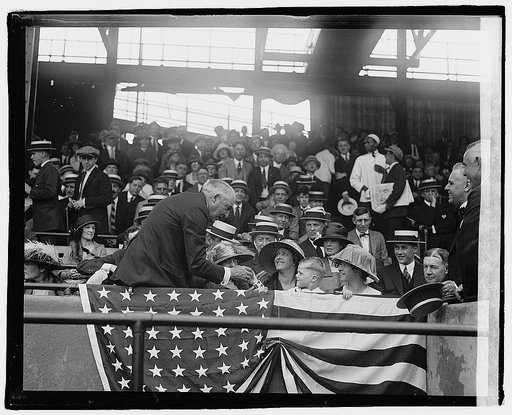 Harding at ball game