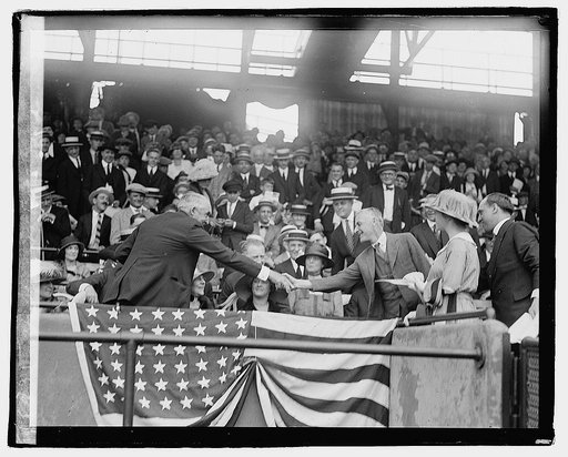 Harding at ball game