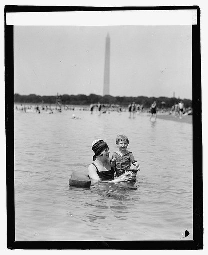 Mrs. Messenger & daughter Betty in balsah surf chair, 6/24/22