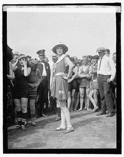 June Roberts in rubber bathing suit, 6/17/22