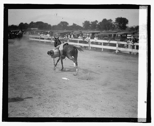 Cavalry drill at auto races