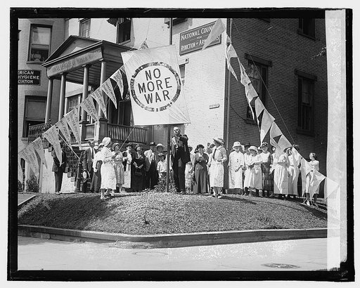 "No More War" banner, 7/29/22