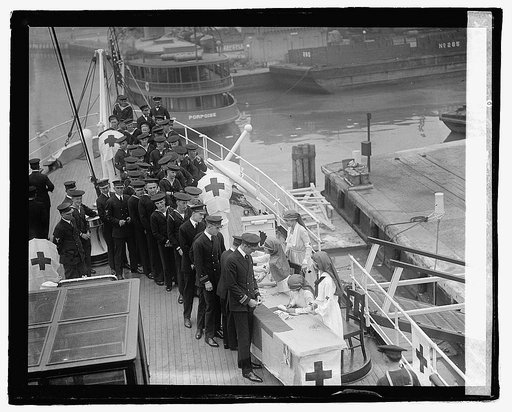 Red Cross roll call on May Flower, [11/4/22
