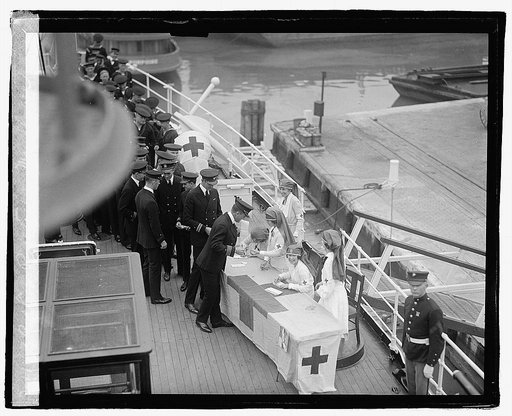 Red Cross roll call on May Flower, [11/4/22