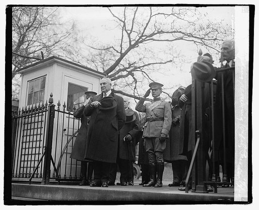 Harding reviewing safety parade, 12/1/22