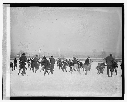 Snow ball battle, College Pk.