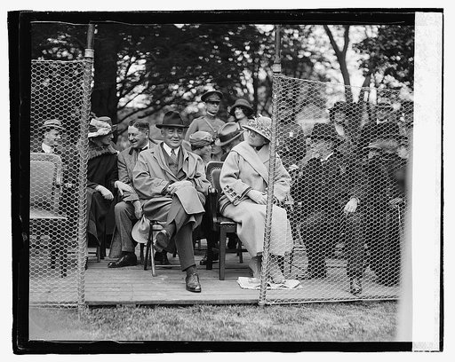 Pres. & Mrs Harding at tennis match, 5/11/23