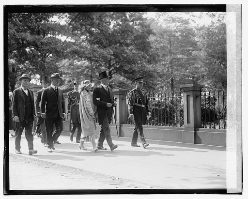 Pres. & Mrs. Harding walking, 5/17/23