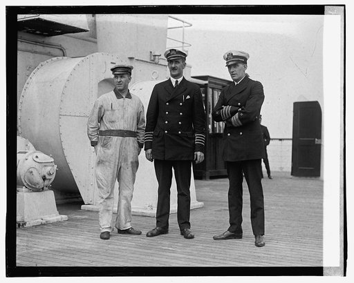 Unidentified men on ship