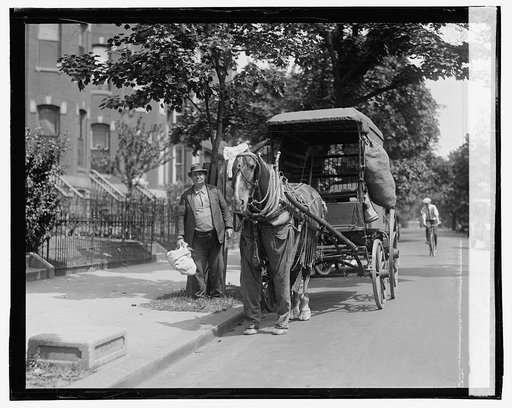 Horse with wagon on street], 7/4/23