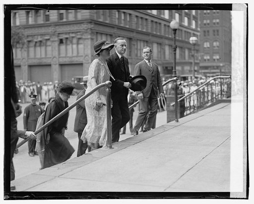 Coolidge attending church, 8/5/23