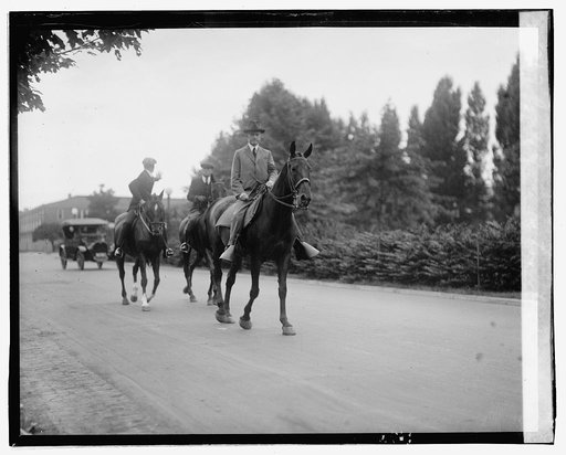 Coolidge on horseback, [8/18/23