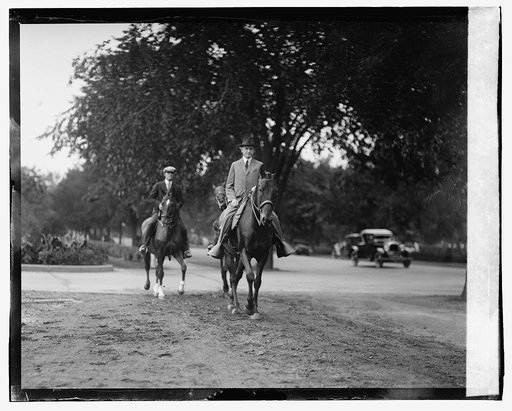 Coolidge on horseback, [8/18/23