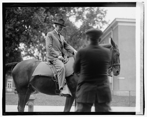 Coolidge on horseback, [8/18/23
