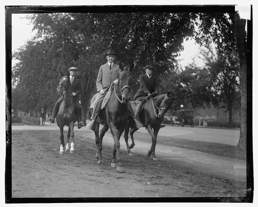 Coolidge on horseback, [8/18/23