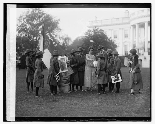 Mrs. Coolidge & Girl Scouts, [10/17/23