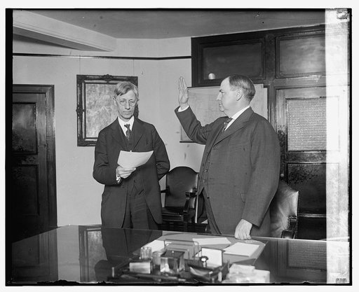 Harlan F. Stone swearing in, 4/9/24