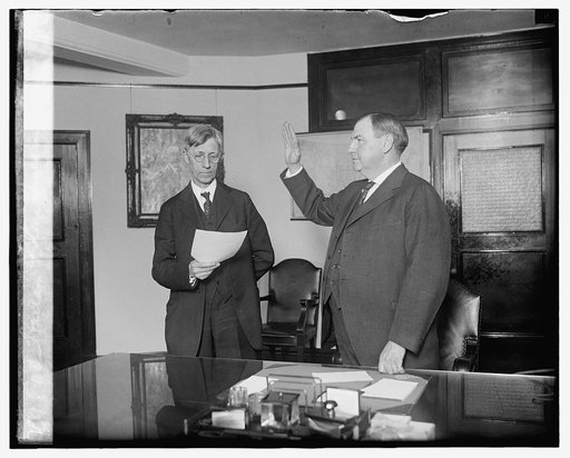 Harlan F. Stone swearing in, [4/9/24