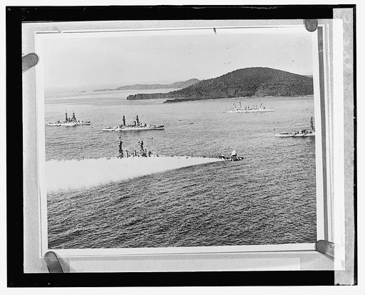 Copy photograph, battleships