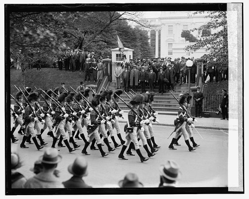 Coolidge, Gov. Chas. A. Templeton and group viewing parage, 5/9/24