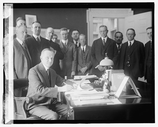 Coolidge signing Cameron bill