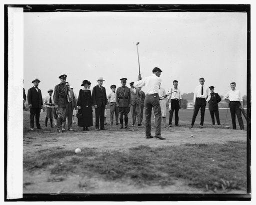 Pres. & Mrs. Coolidge on golf links, 7/31/24