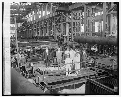 Sec. Wilbur & John Coolidge at Navy Yard, 8/1/24