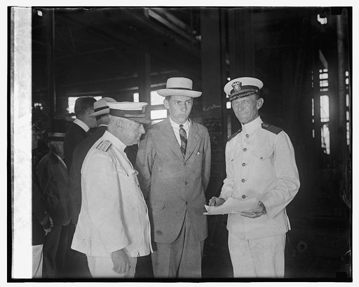 John Coolidge & Admiral Hutchinson at Navy Yard, [8/1/24