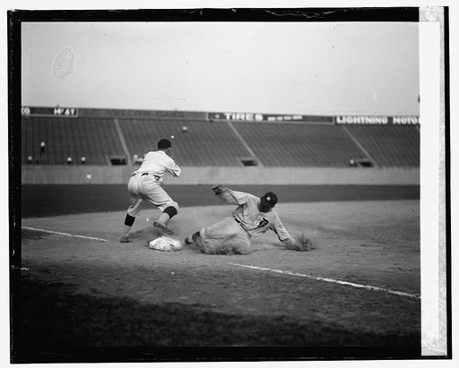Ty Cobb safe at third after making a triple, 8/16/24