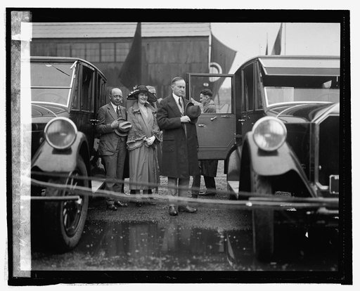 Pres. & Mrs. Coolidge at Bolling Field