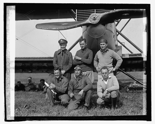 Lts. standing: Eric Nelson, L.H. Smith, Leight Wade; sit.: Harding, Ogden, Arnold, 9/13/24