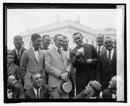 Coolidge with Wash. baseball team, 9/5/24