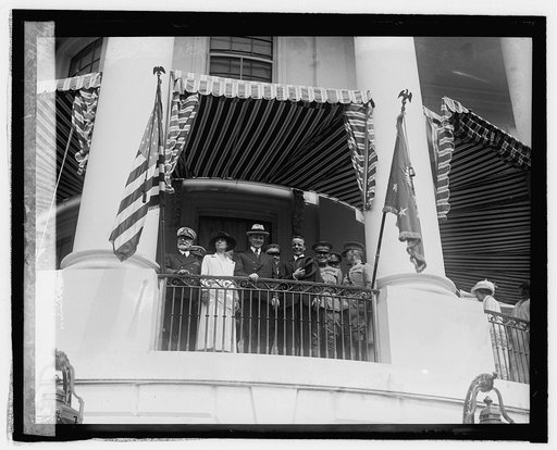 Adm. Eberle, Mrs. Coolidge, Pres. Coolidge, Roosevelt, Gen. Lejeune, Gen. Williams, 9/18/24