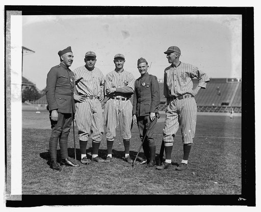 H.E. Gilbert, Jack Bentley, Virgil Barnes, H.B. Randall, Hank Gowdy, 10/3/24