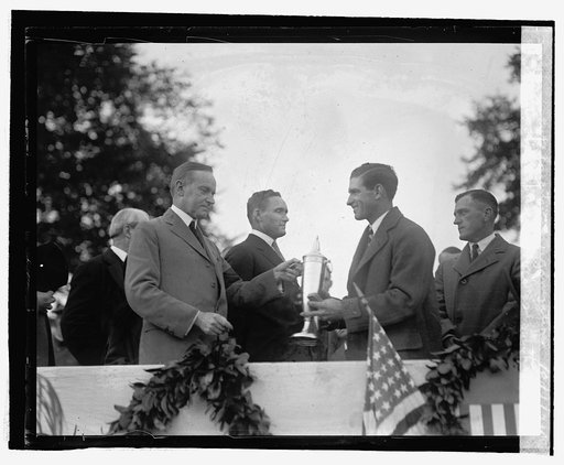 Coolidge presents Harris with Loving Cup for citizens organization, 10/1/24