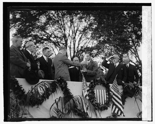 Coolidge presents Harris with Loving Cup by citizens organization, [10/1/24