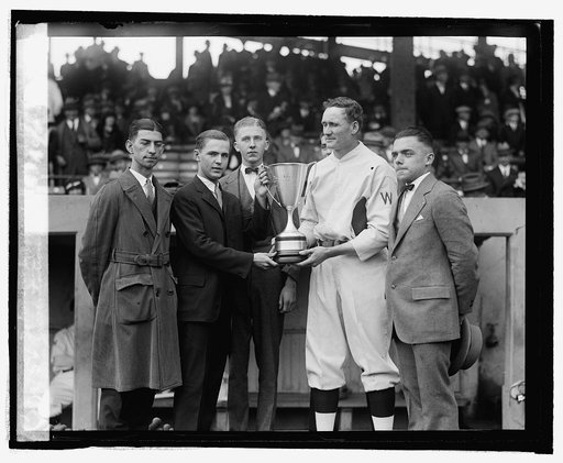 Presentation of Loving Cup to Johnson by Robt. Le Bruce Chpt DeMolay, 10/4/24