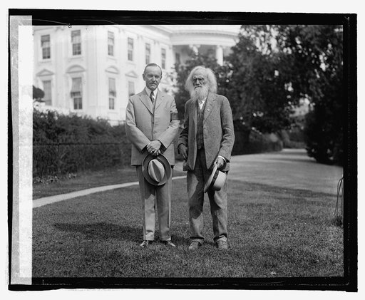 Calvin Coolidge and Ezra Meeker at the White House, Washington, D.C. 10/7/24