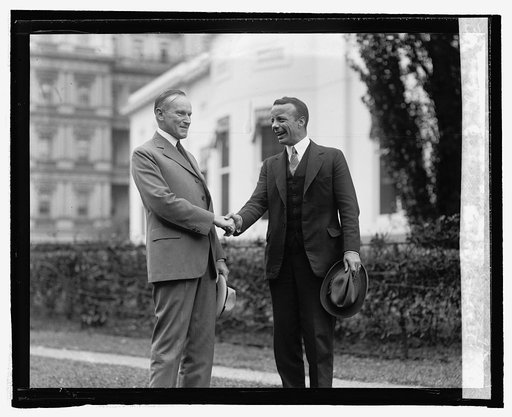 Pres. Coolidge & Theo. Roosevelt who tenders resignation, 9/26/24