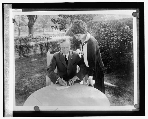 Pres. enrolled by Mrs. Coolidge into A.R.C., 10/25/24
