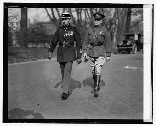 Capt. Roger Brunchurig of French Army & Col. E.C.O. Thomas U.S.A. at W.H., [11/12/24