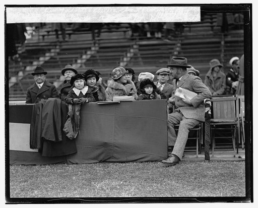 Miss Gleaves, Admiral N.A. McCully with his 7 adopted children, Scout Fleet vs. Fort Benning, 11/22/24