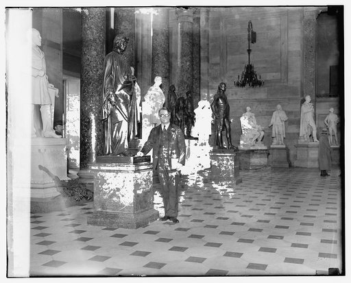 Senator R.S. Copeland in Statuary Hall in Capitol, 12/12/24