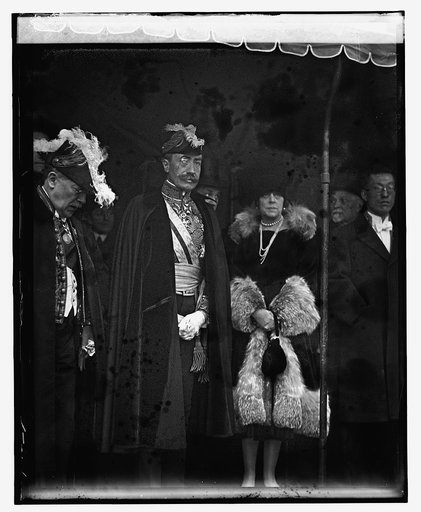 Baron de Cartier and Dr. Herman Velarde at W.H. reception, 1/1/25