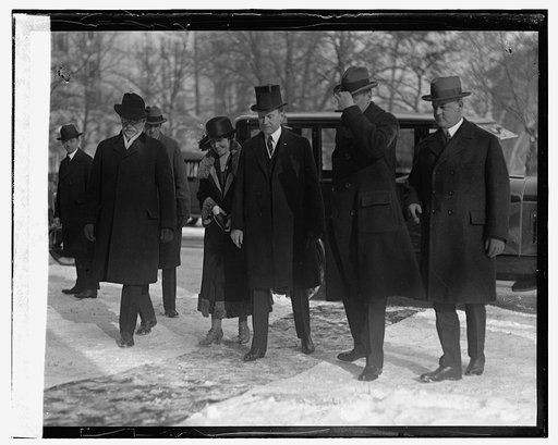 Pres. & Mrs. Coolidge & Dr. J.L. Barton at Wash. Auditorium, 1/28/25