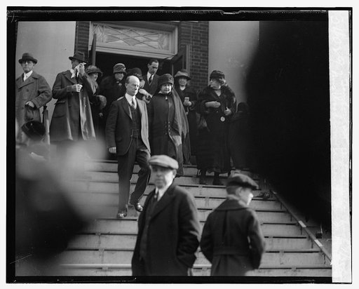 Mrs. Woodrow Wilson & Rev. J.H. Taylor at Central Pres. church, 1/25/25