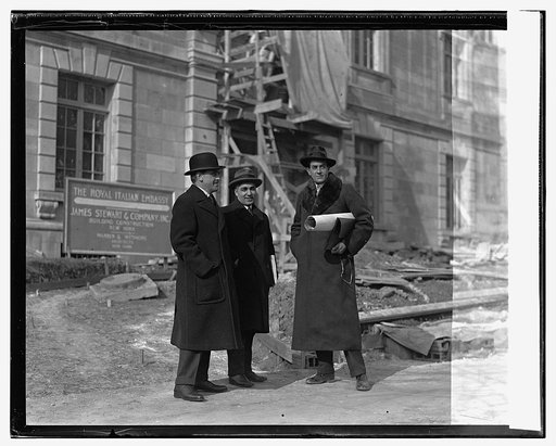 R.H. Pearce, Signor Augusto Rosso, Amb. Caetani at new embass., 1/25/25