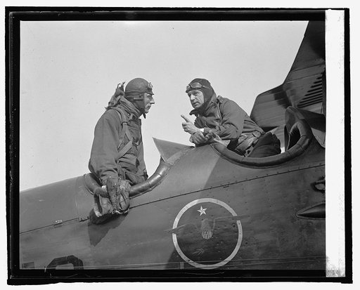 Rep. P.B. O' Sullivan & Gen. Mitchell at Bolling field, 2/20/25
