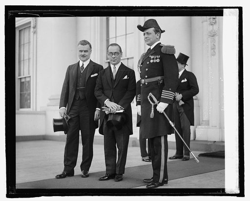 J.B. Wright, Ambassador Telley, and Capt. A.A. Andrews at W.H., 2/24/25