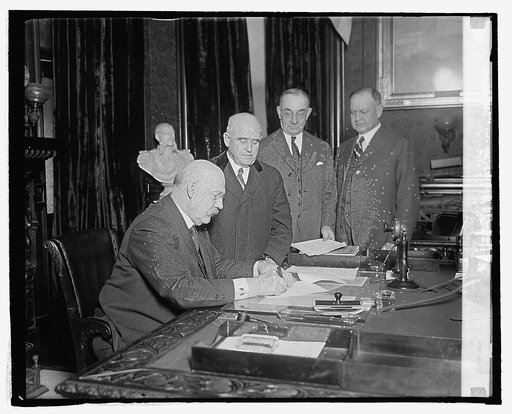 Weeks signing permit to Chicago Drainage District, 3/5/25